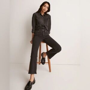 Madewell Size 28 Mid-Rise Kick Flare Out Jeans - Black